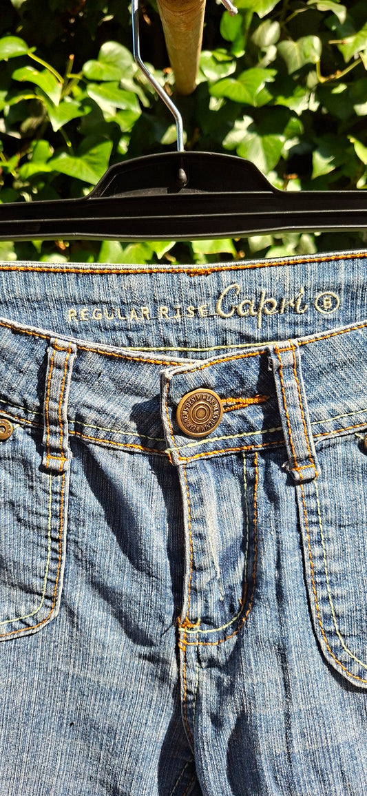 Blue Denim Capri's