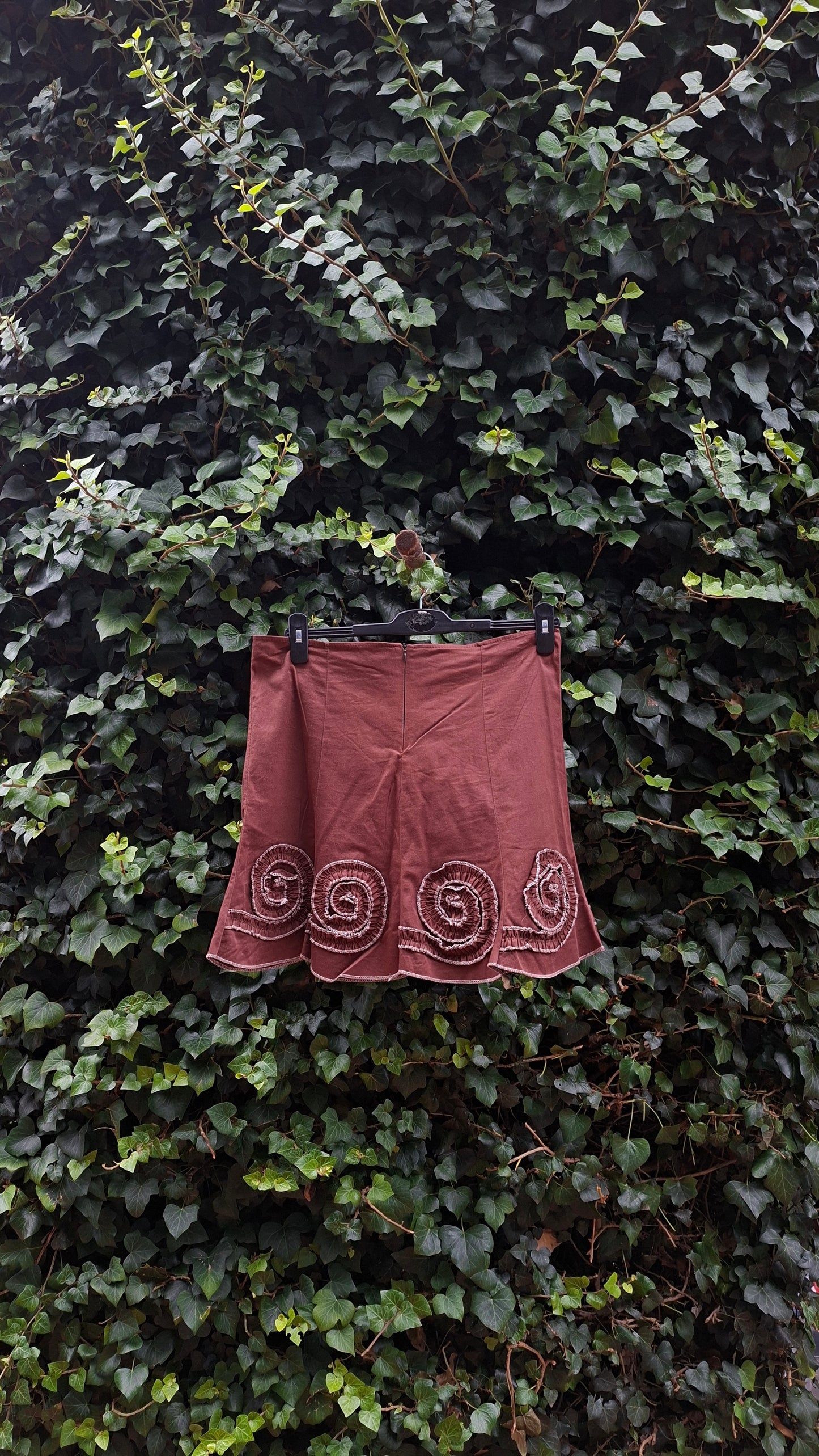 Brown Pleated Skirt