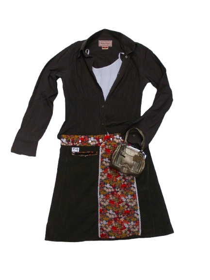 Tony - Floral Brown Adjustable Skirt