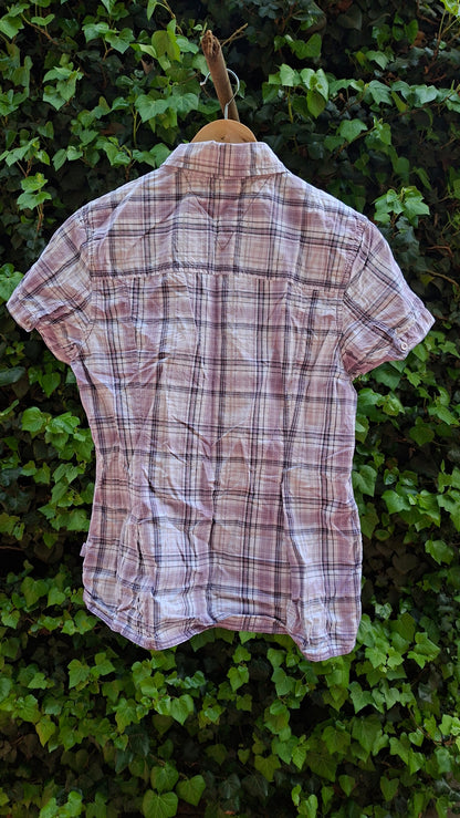 Street One Purple Plaid Blouse