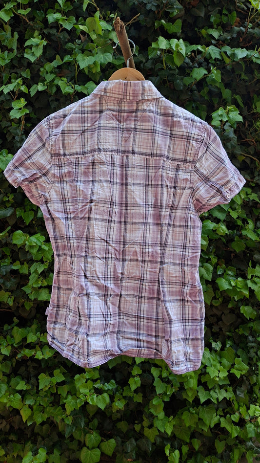Street One Purple Plaid Blouse