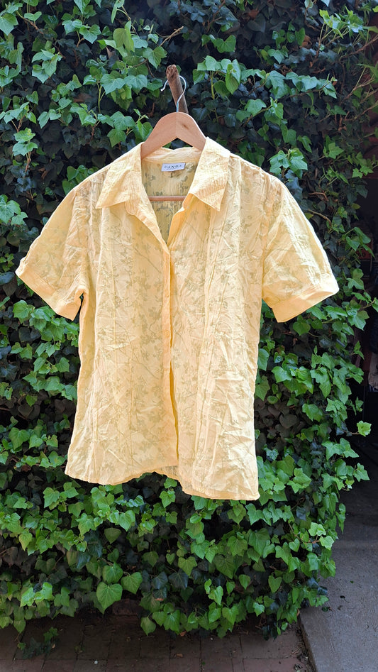 Canda Yellow Sheer Blouse