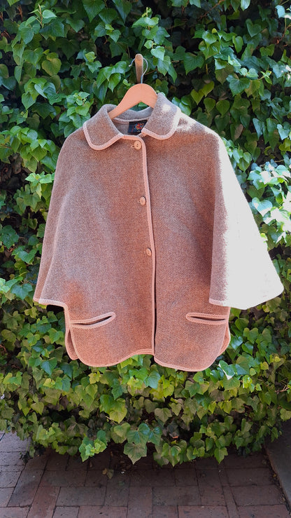 Cream Wool Poncho