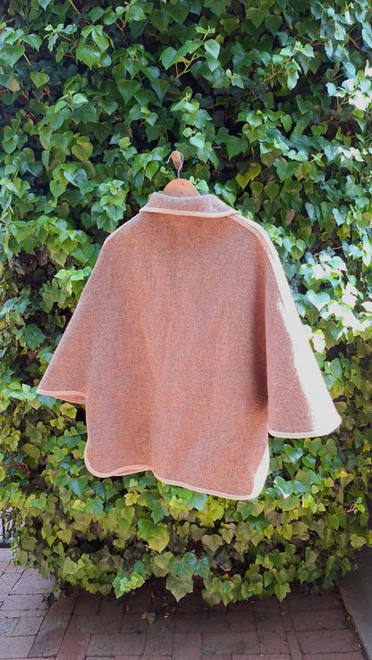 Cream Wool Poncho