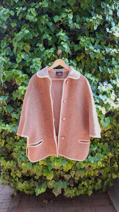 Cream Wool Poncho