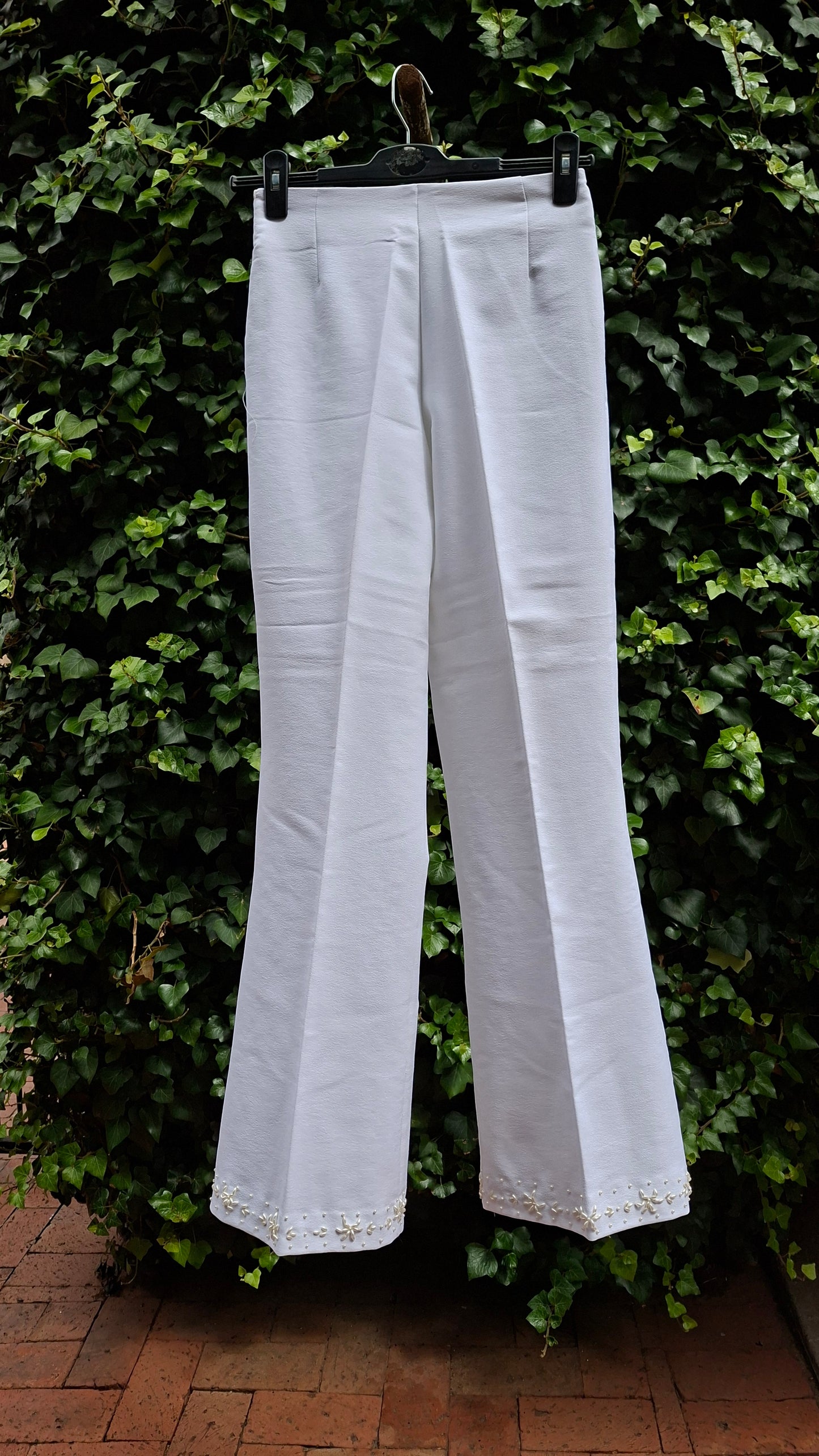 White Flare Pants