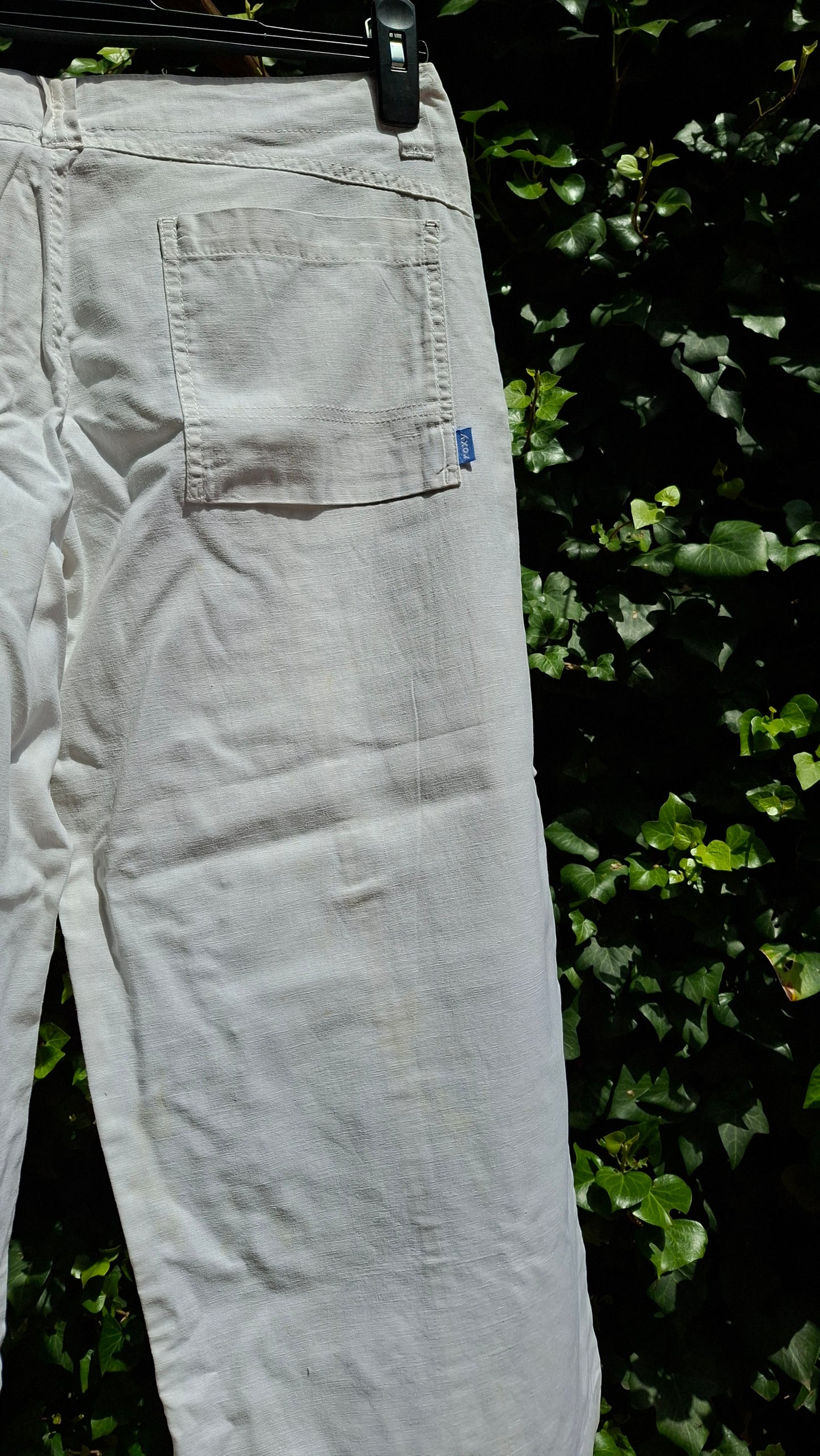 Cream Linen Roxy 3/4 Pants
