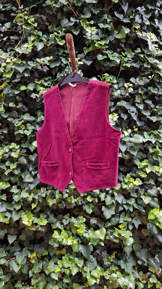 Velvet Maroon Vest