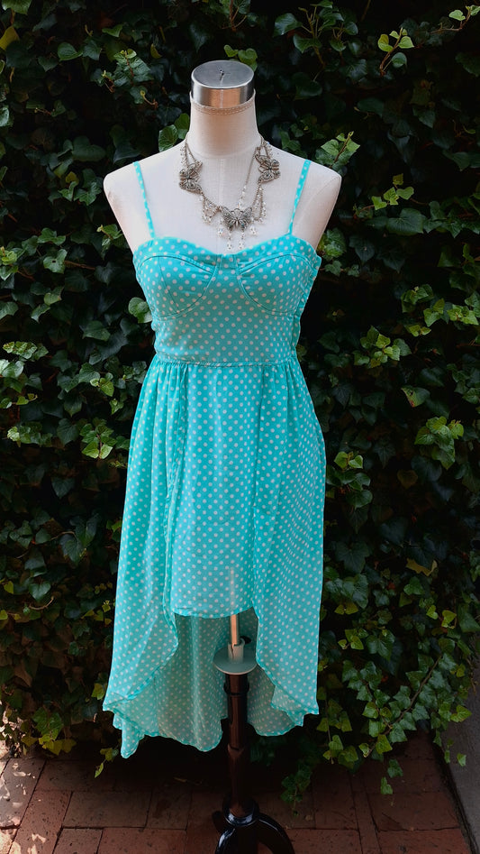 Mint Green Polka Dot Dress