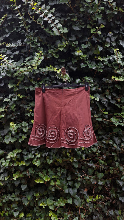 Brown Pleated Skirt