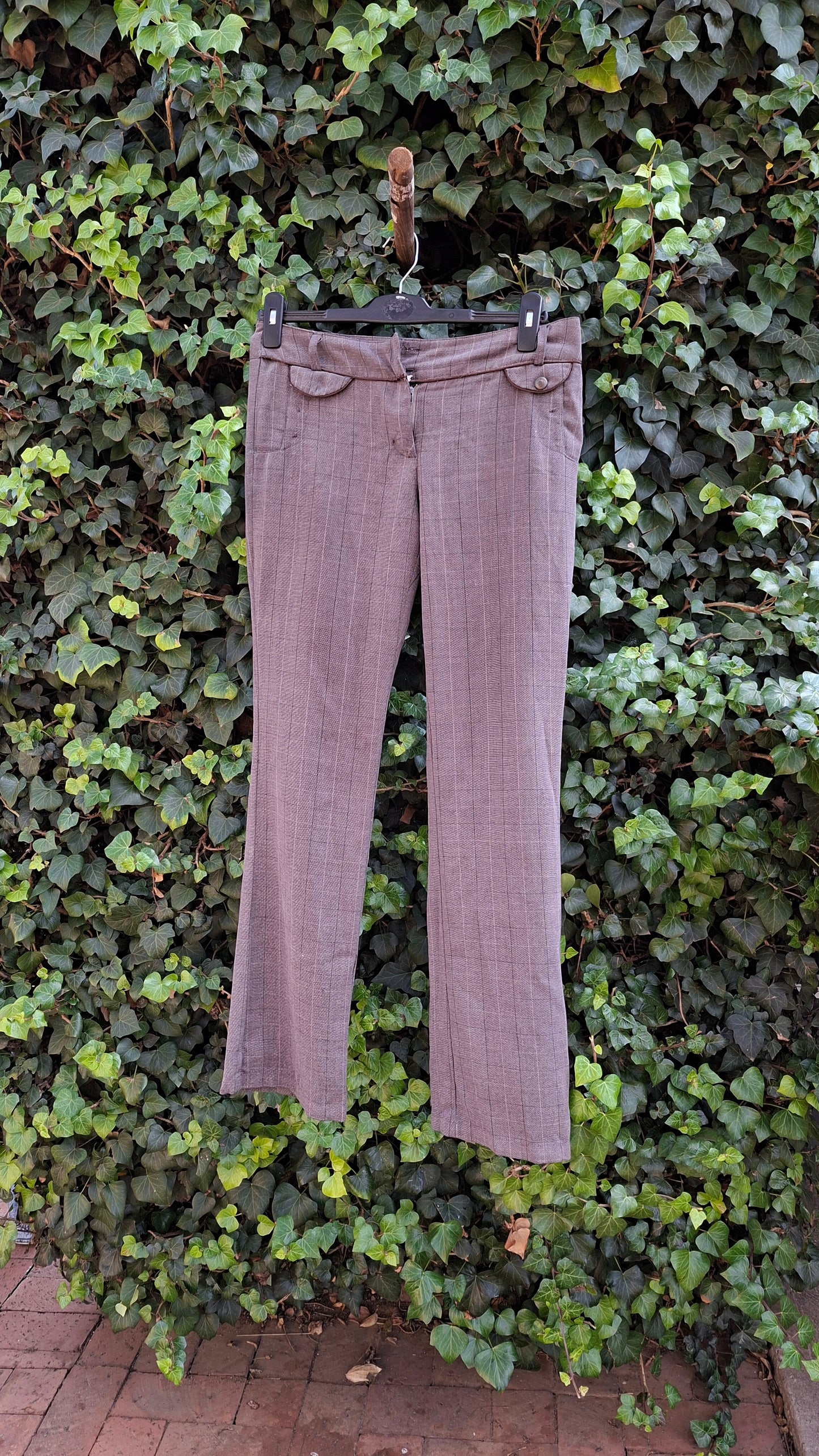 Brown Patterned Pants