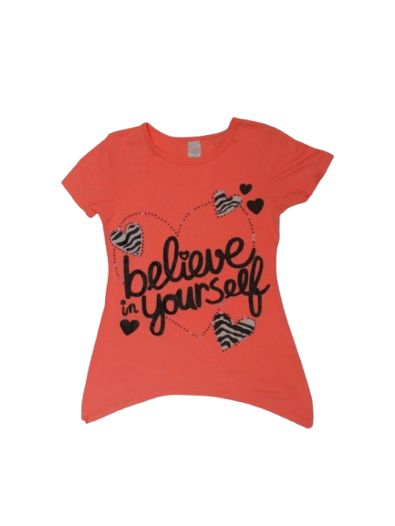 Orange Believe In Yourself Tee