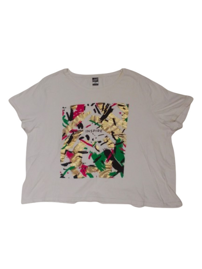 White Box Tee with Floral Print