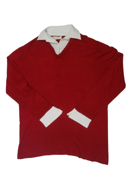 Penny C - Red & White Polo Shirt