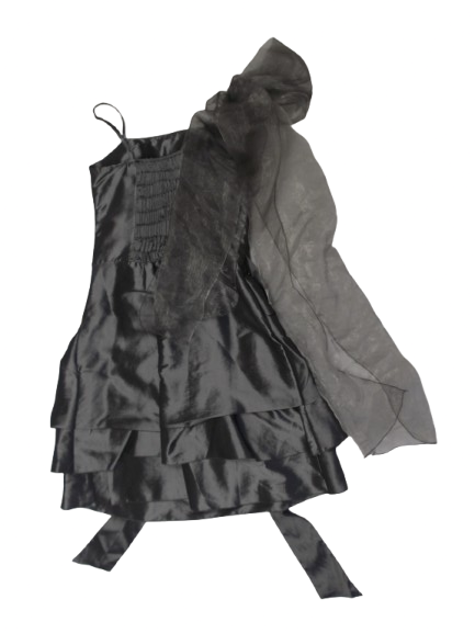 Grey Ruched Formal Dress
