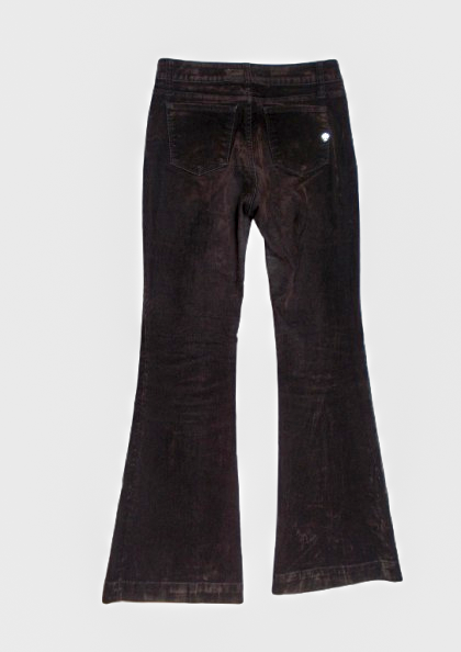 Shaft - Brown Flared Suede Jeans