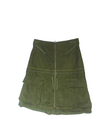 Green Corduroy Skirt