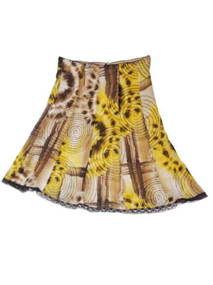 Miss Comode - Yellow & Brown Mesh Skirt