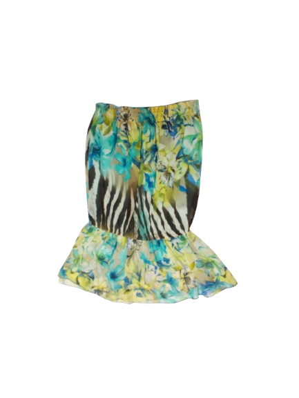 Strapless Zebra & Floral Top