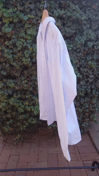 Chicer Blue & White Striped Shirt