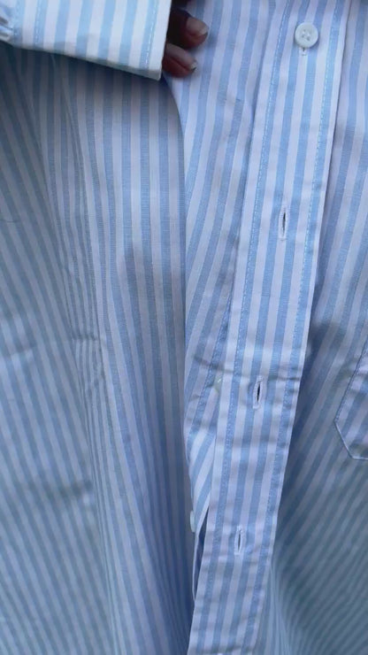 Chicer Blue & White Striped Shirt