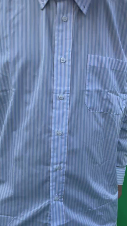 Chicer Blue & White Striped Shirt
